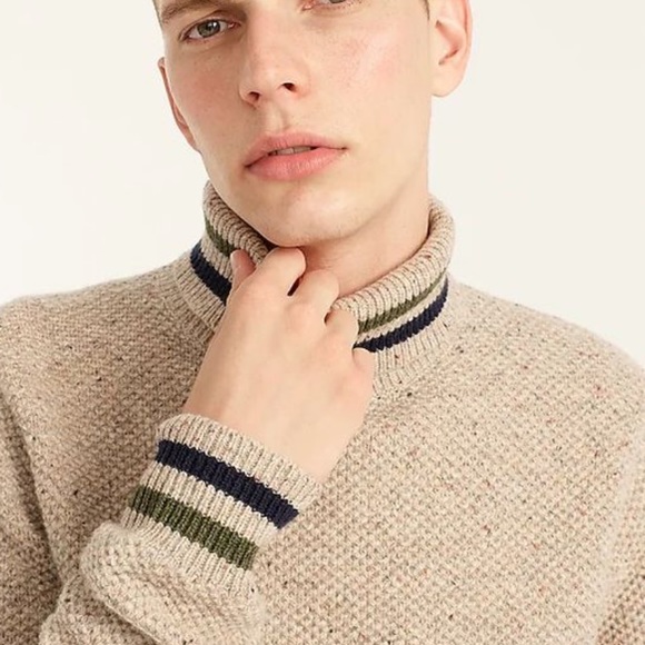 J. Crew Men’s Rugged Merino Wool Turtleneck Sweater - Picture 2 of 8